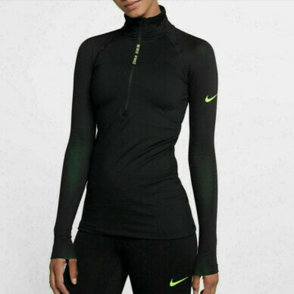 nike pro hyperwarm half zip